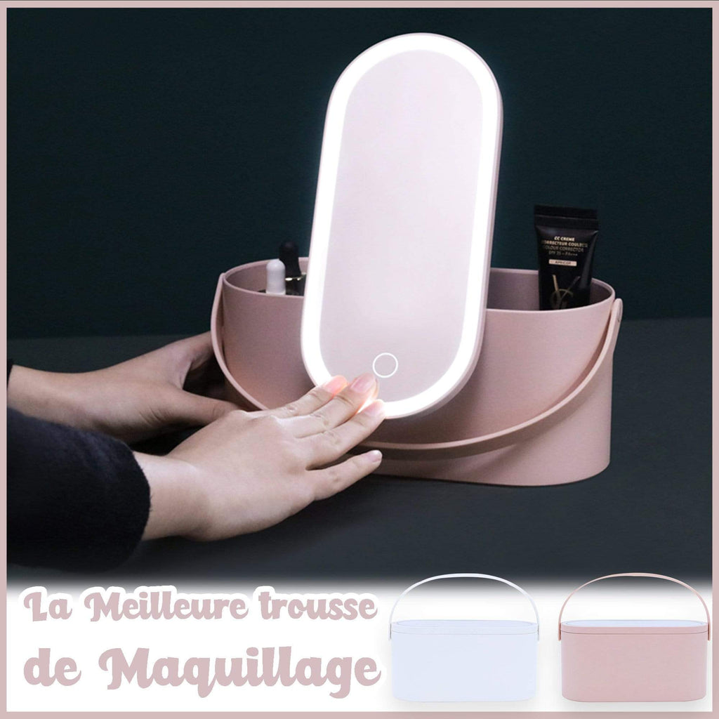 Gadgets d'Eve MAQUI™ : Trousse De Rangement Maquillage Avec Miroir LED