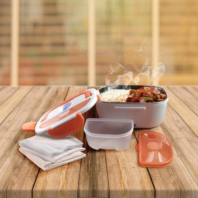 Gadgets d'Eve cuisine Orange / Boîte en Acier Inoxydable Sopcho™ : Boite à repas électrique portable